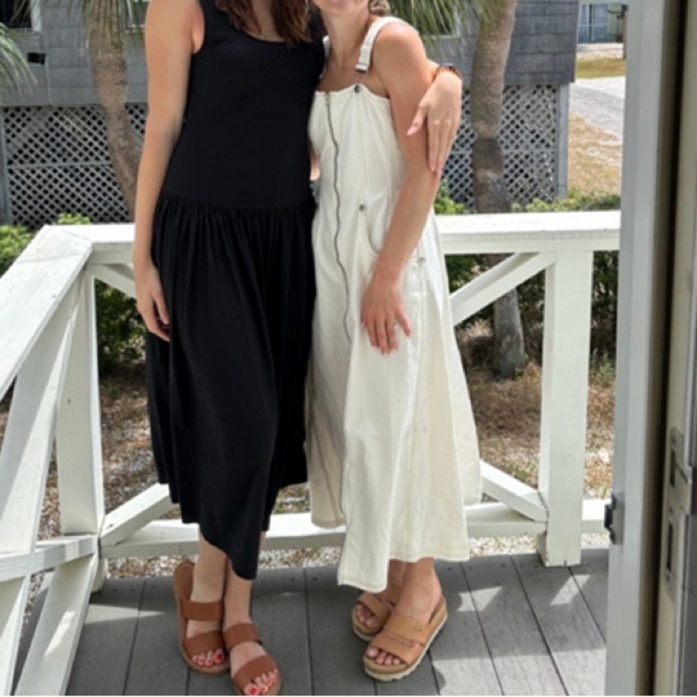 Anthropologie Overall Zip Front Midi Dress By Forever That Girl - Picture 9 of 16